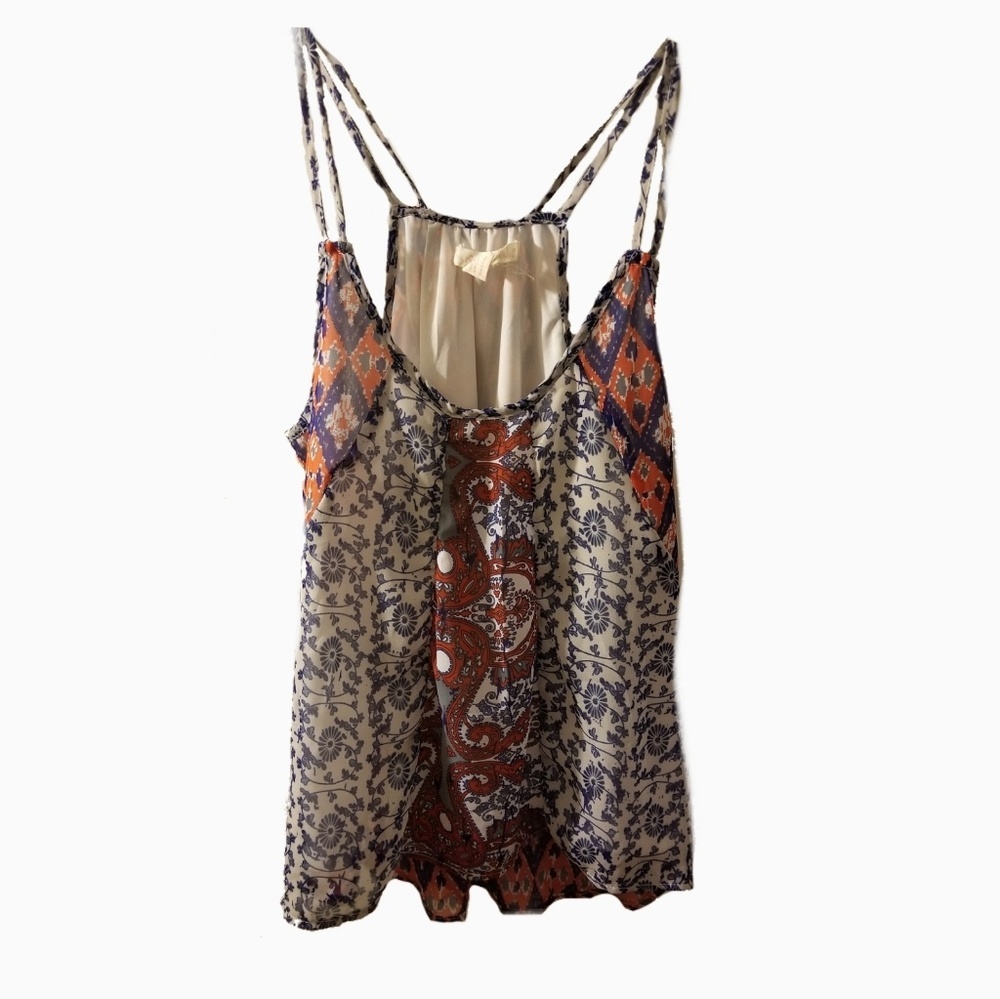 ^Shrinking Violet Lined Boho Flutter Tank Small - image 1